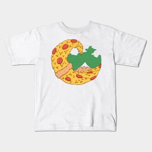 The Great Pizza of Kanagawa Kids T-Shirt